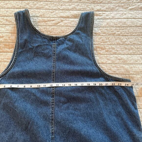 Vtg Carolina Blues Plus Denim Jumper Sz 20W Noah’s Ark Preschool Teacher Church - Picture 10 of 14